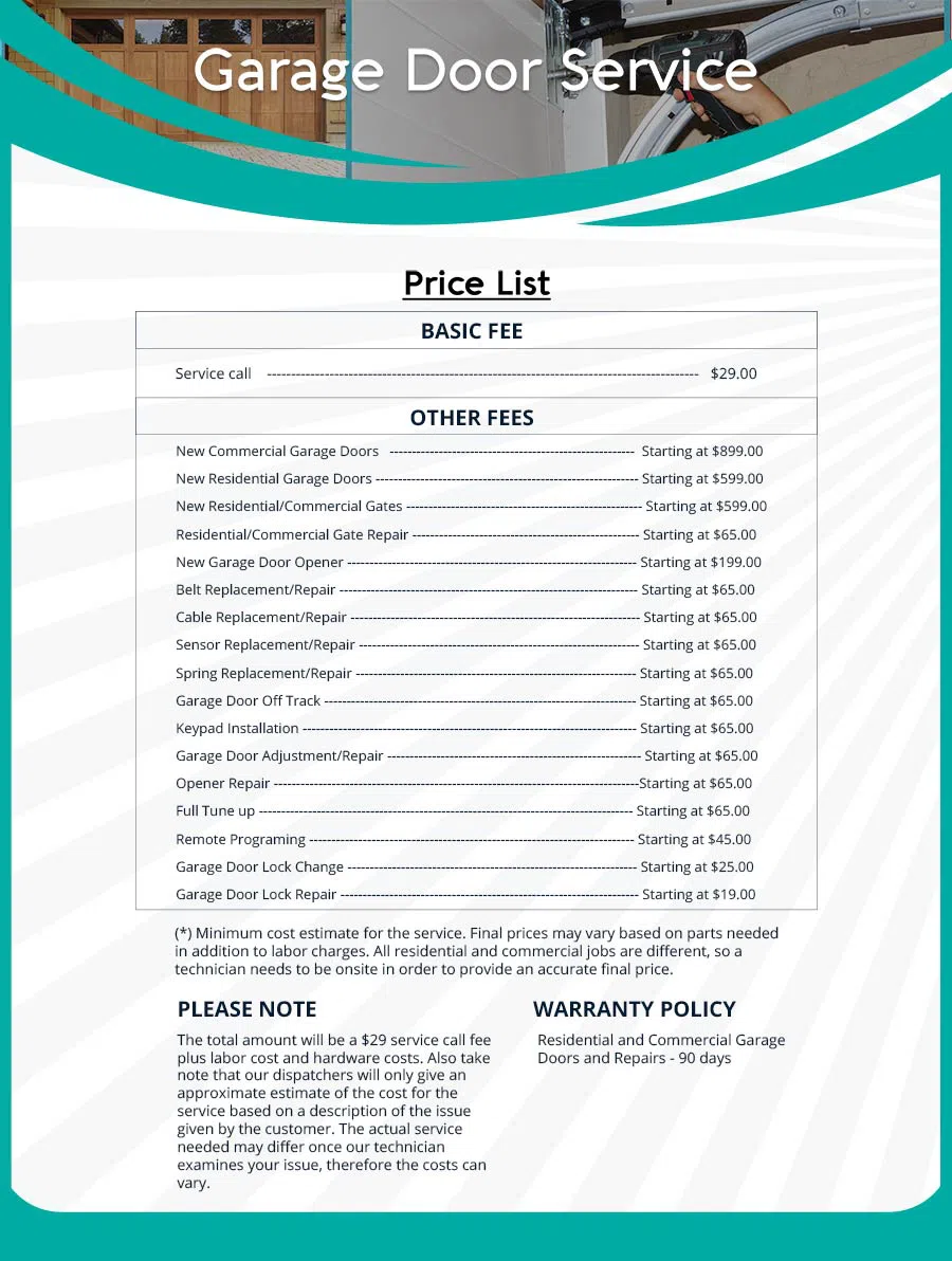 Garage Door Mobile Service Repair Portland, OR 503-864-6157